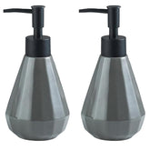 Kuber Industries Liquid Soap Dispenser | Handwash Soap Dispenser | Soap Dispenser for Wash Basin | Shampoo Dispenser Bottle | Bathroom Dispenser Bottle | Pack of 2 | 250 ml | Gray